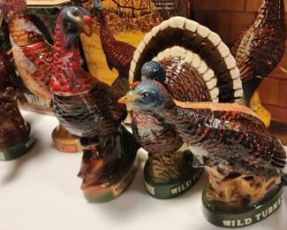 Vintage wild turkey decanters