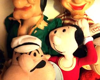  TOP TWO are Vintage Mammy Pappy Yokum Lil Abner Comic Character Dolls Al Capp Baby Barry 50s