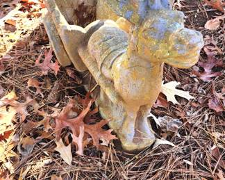 Concrete Donkey Cart Yard Decor Patio Decor