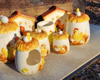 70's Vintage Chicken Sears and Roebuck Canister Set