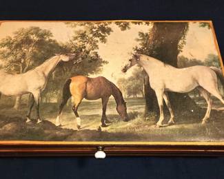 Storage Box Jewlery with Horses (Next picture is inside of box)