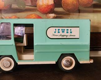 Vintage Jewel Teal Blue Rare Delivery Van Reaf