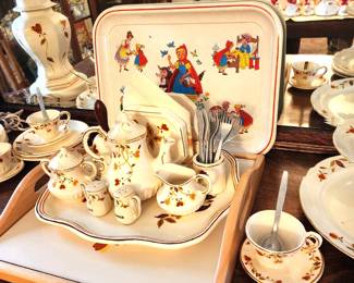 Hall China Jewel tea autumn leaf collection 100's of pieces (some not shown, still in totes).