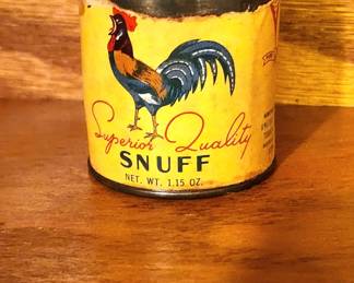 Vintage Rooster Snuff Tin Container 