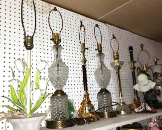 Selection of Unique Lamps (These are in an outside building)  