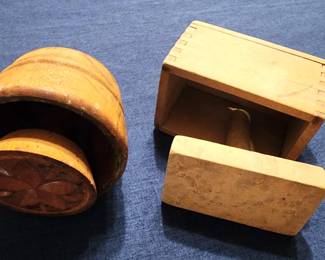 Antique Vintage Wood Primitive Butter Mold Press Country Kitchen Farmhouse & Antique Wooden Pastry Cookie Press