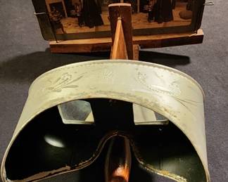 Antique 1895 "The Perfecscope" viewer W/ 1 card stereoscope original rare great shape