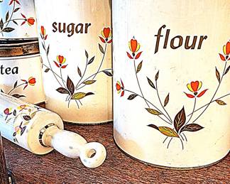 Hall China Jewel tea autumn leaf collection 100's of pieces (some not shown, still in totes).