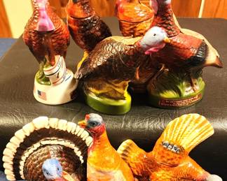 Vintage wild turkey decanters