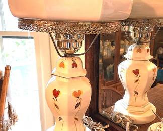 Hall China Jewel tea autumn leaf collection 100's of pieces (some not shown, still in totes). Jewel Tea Lamp