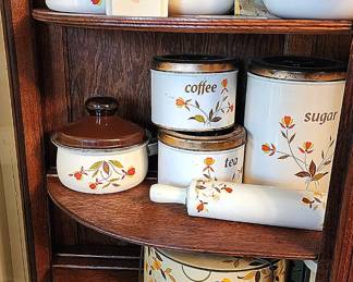 Hall China Jewel tea autumn leaf collection 100's of pieces (some not shown, still in totes).