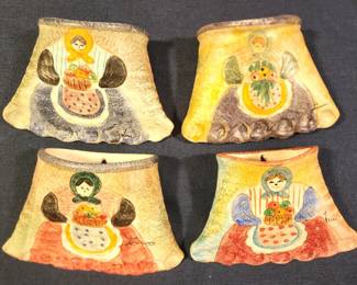 Hand painted Wall Pockets