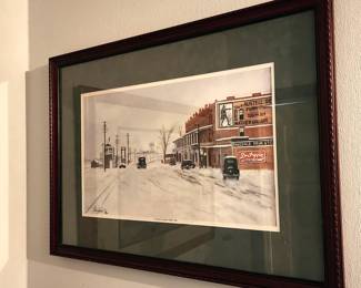 Shirley Gore Painting Downtown Austell Winter 1939