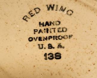 Red Wing Bob White Dishes