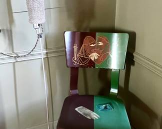 Coloratura hand painted mid-century chair