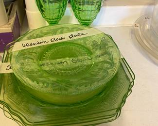Uranium glass items 