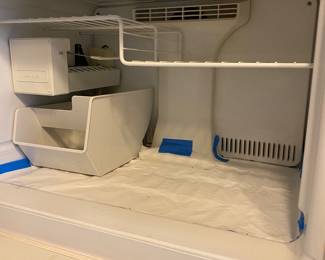 Freezer at top of refrigerator 