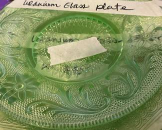 Uranium glass plates