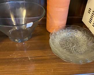 Wine cooler, bowl & plates