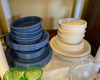 Blue & white dishes set