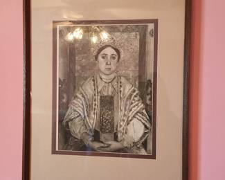 Vintage framed & matted picture