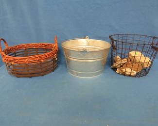 Lot 174. Three decorative baskets