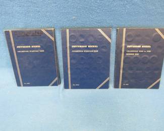 Lot 420. Three Whitman Jefferson Nickel albums with dates as shown