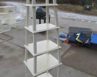 Lot 305. Modular plant shelf. Base is 20" x 16". Full height is 68". Easily disassembles for easy transport.