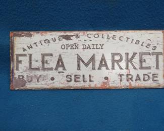 Lot 56. Flea Market sign
