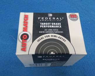 Lot 38. Federal Target Grade 22LR. Full box of 325 rounds.