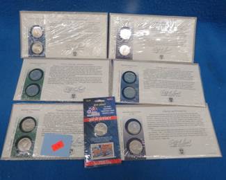 Lot 418. Six U.S. Mint State Quarter cards, each with two quarters and one New Jersey state quarter