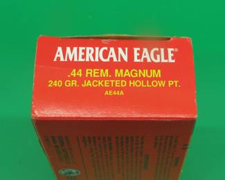 Lot 241. One box of 50 American Eagle .44 Rem. mag. 240-grain JHP.