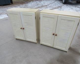 Lot 314. Pair of matching wall cabinets. 26" x 10" x 33".