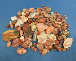 Lot 262. Polished rocks from very small to large. Lake Superior agates included.