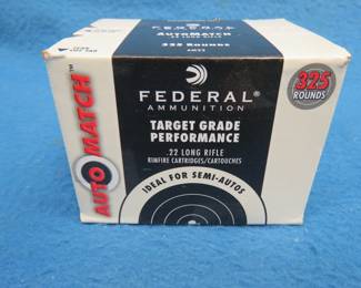 Lot 31. Federal Target Grade 22LR. Full box of 325 rounds.
