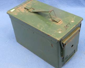 Lot 131. 50 cal. metal ammo box