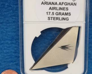 Lot 159. Sterling Airline Tail Fins. 17.4 grams for Ariana Afghan Airlines