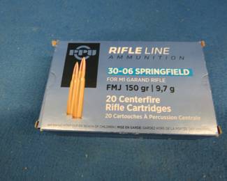 Lot 392. PPU Rifleline 30-06. 150-grain FMJ. 12 rounds.
