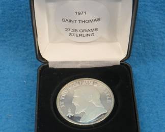 Lot 24. St Thomas the Apostle silver round. 27.25 grams of sterling silver.