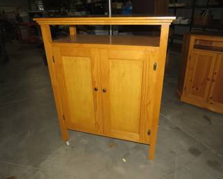 Lot 318. Cabinet with display shelf. 43" x 52" x 22"