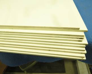 Lot 236. Eleven 22" x 26" x 1/8th" poster/sign boards. One has writing on one side