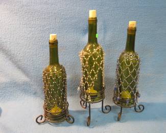 Lot 239. Decorative wine bottles with jewels. There are more shown on additional photos