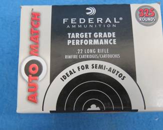 Lot 39. Federal Target Grade 22LR. Full box of 325 rounds.