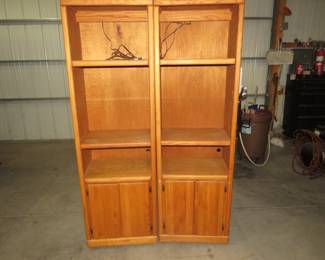 Lot 324. Pair of matching shelves on wheels. Each measures 76" x 24" x 16".