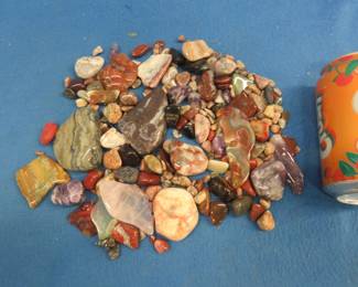 Lot 268. Polished rocks including amethyst and Lake Superior agates