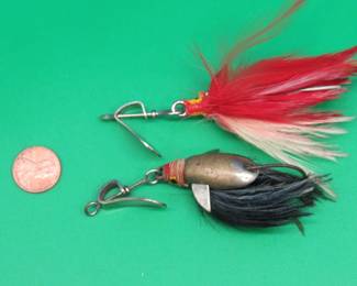 Lot 221. Two vintage Tony Accetta 1 1/2" River Devil spoons. Into 1947.