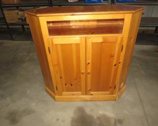 Lot 319. Cabinet with display shelf. 41" x 40" x 12.5"