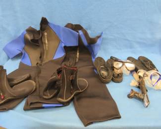 Lot 176. Two complete sets of his and her snorkeling gear
