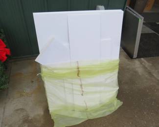 Lot 313. Eight full sheets of foam board. 40" x 32" x 1/8" Plus some misc. pieces.