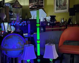 Slag Glass Uranium Lamps